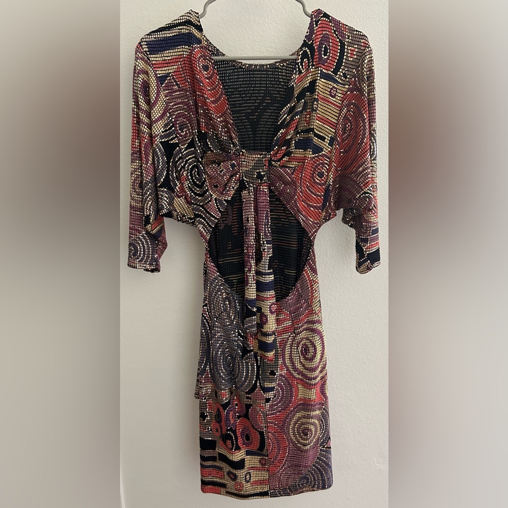 Vintage Janine Italy Sequin Dress Medium Rachel Zoe! - Picture 3 of 8